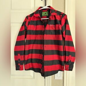 DIXXON Red and Black Kids Button Down Shirt